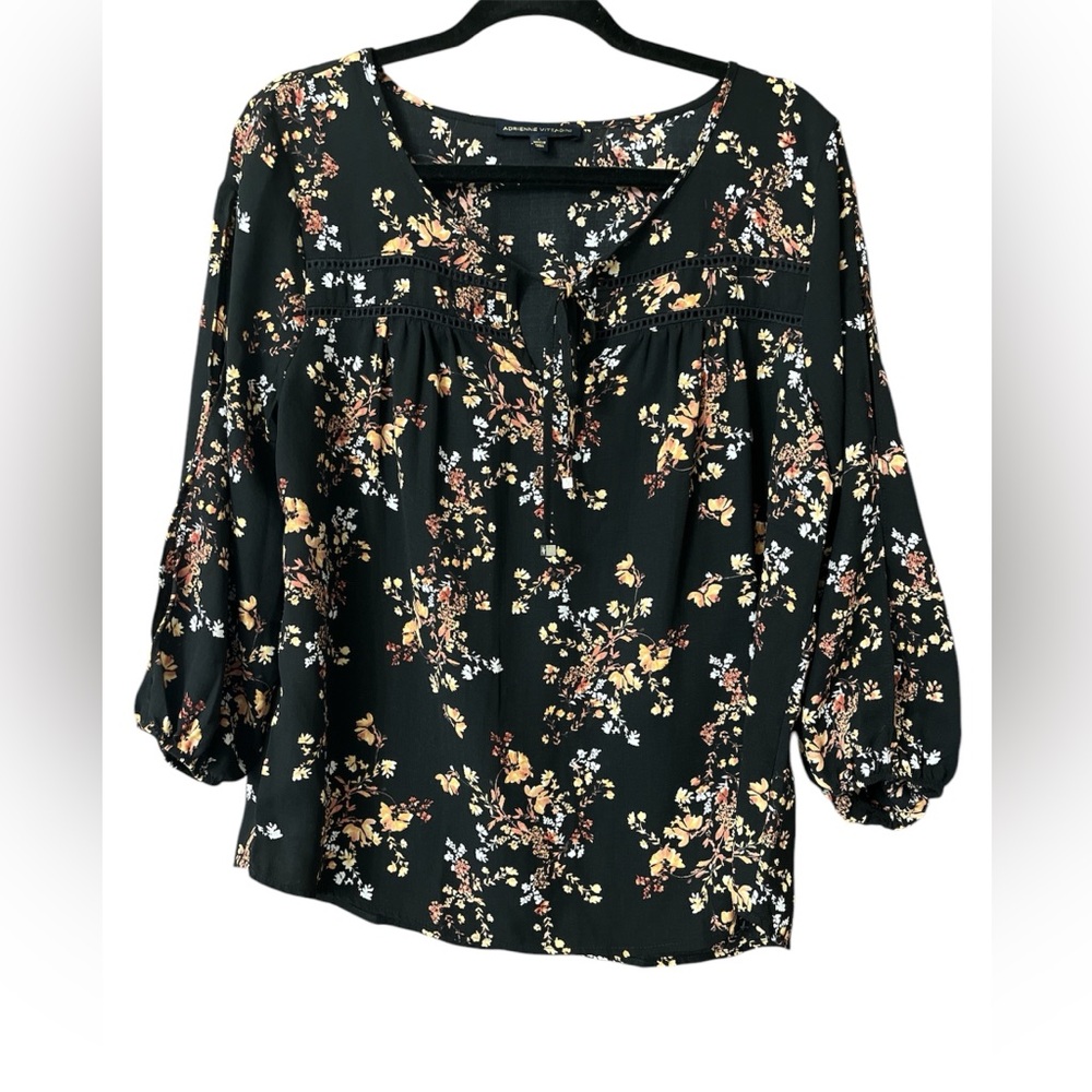 Adrienne Vitadini floral print top NWOT